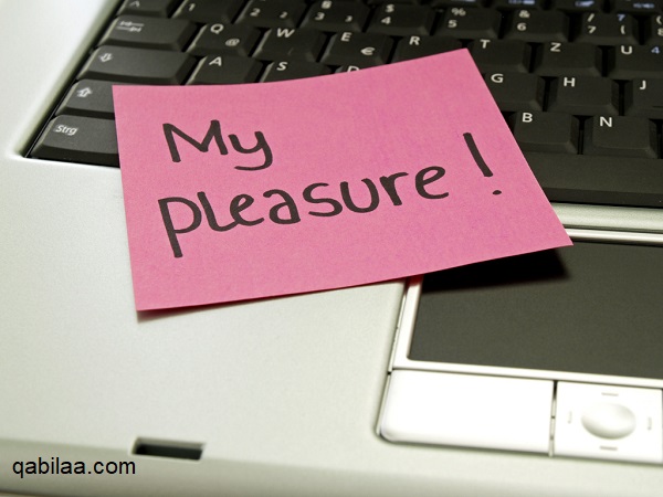 الرد على كلمة it's my pleasure