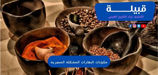 مكونات البهارات المشكلة المصرية