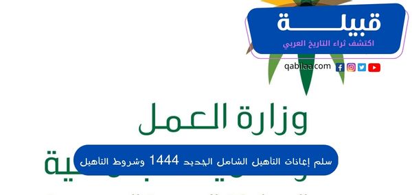 سلم إعانات التأهيل الشامل الجديد 1444 وشروط التأهيل