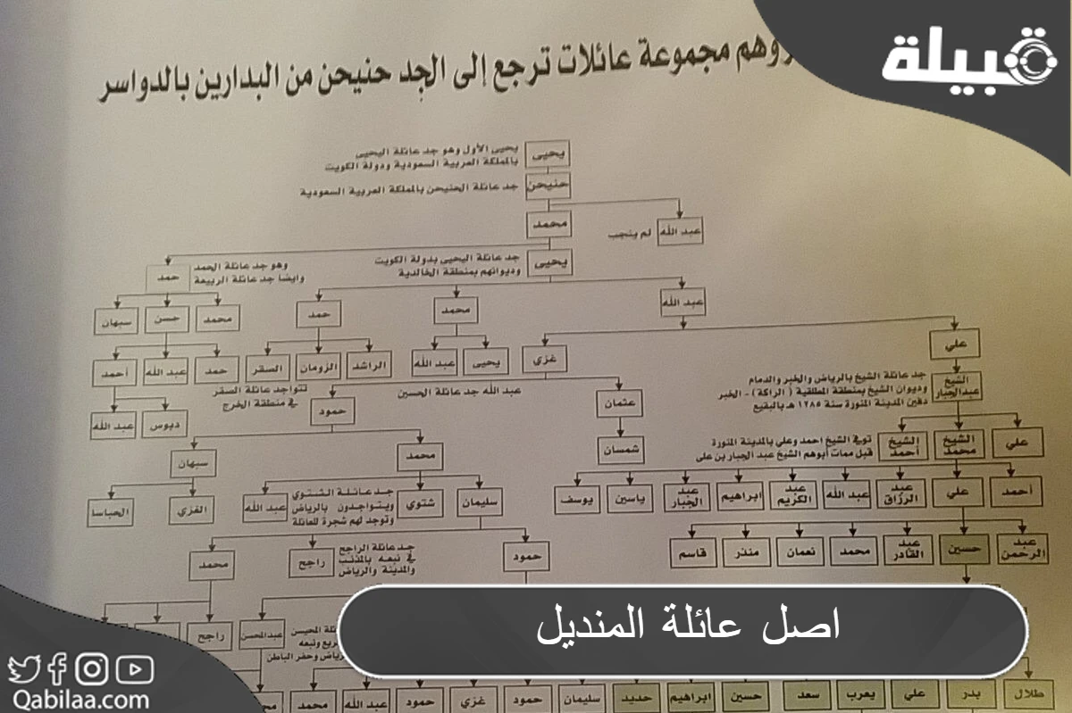 أصل عائلة المنديل