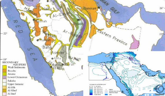خريطة المياه الجوفية في السعودية