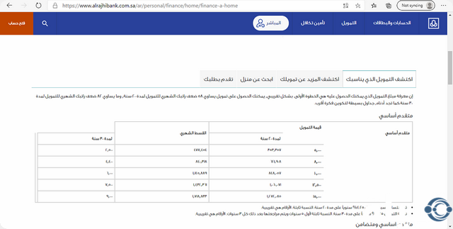 حاسبة التمويل العقاري