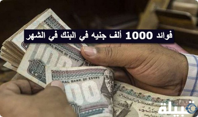 فوائد 1000 ألف جنيه